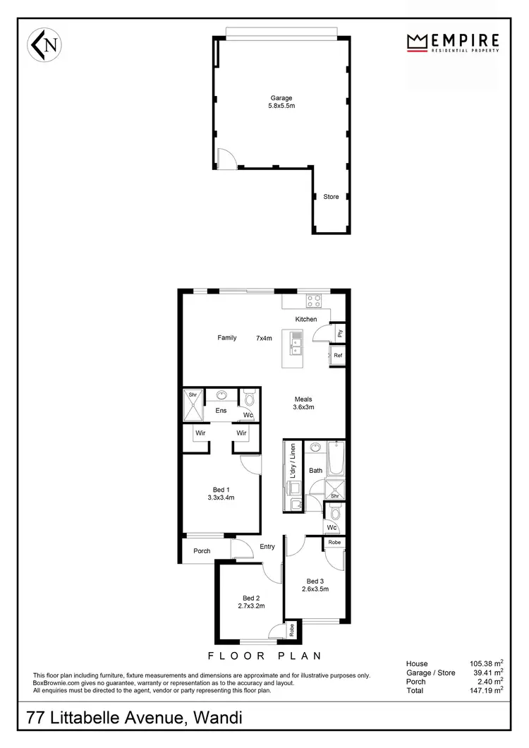 Floorplan of Homely house listing, 77 Littabella Avenue, Wandi WA 6167