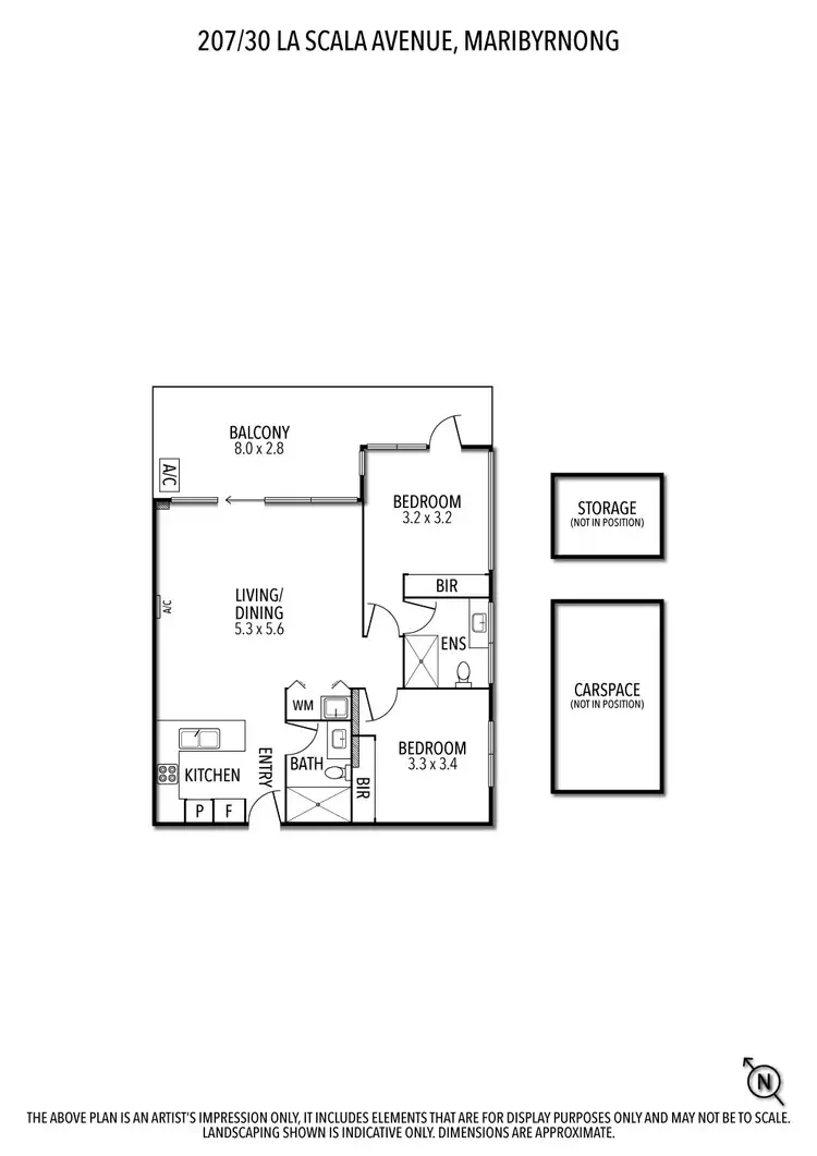 Floorplan of Homely apartment listing, 207/30 La Scala Avenue, Maribyrnong VIC 3032