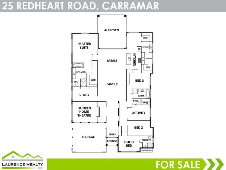 Floorplan of Homely house listing, 25 Redheart Road, Carramar WA 6031