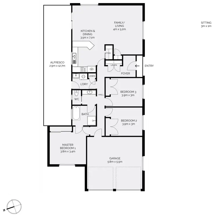 Floorplan of Homely house listing, 1 Keefe Close, Windradyne NSW 2795