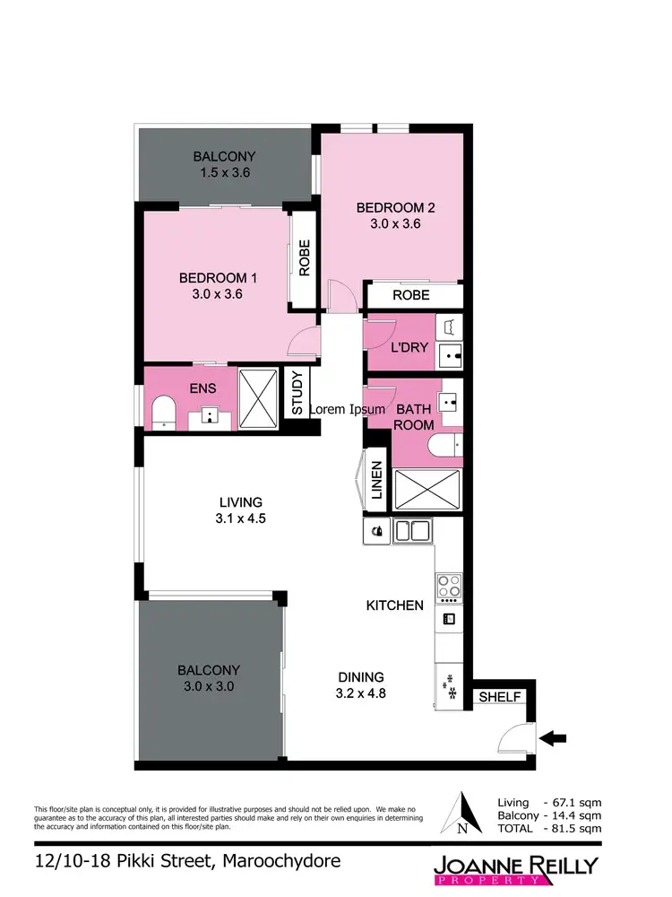 Floorplan of Homely unit listing, 12/10 Pikki Street, Maroochydore QLD 4558