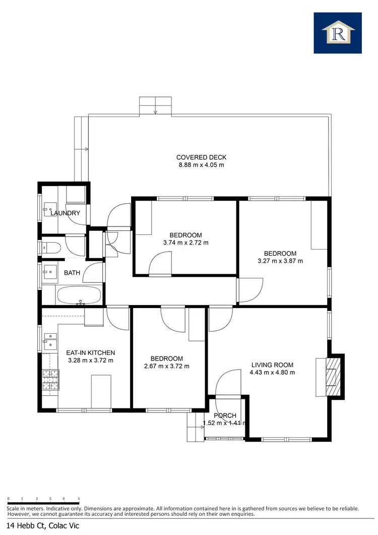 Floorplan of Homely house listing, 14 Hebb Court, Colac VIC 3250