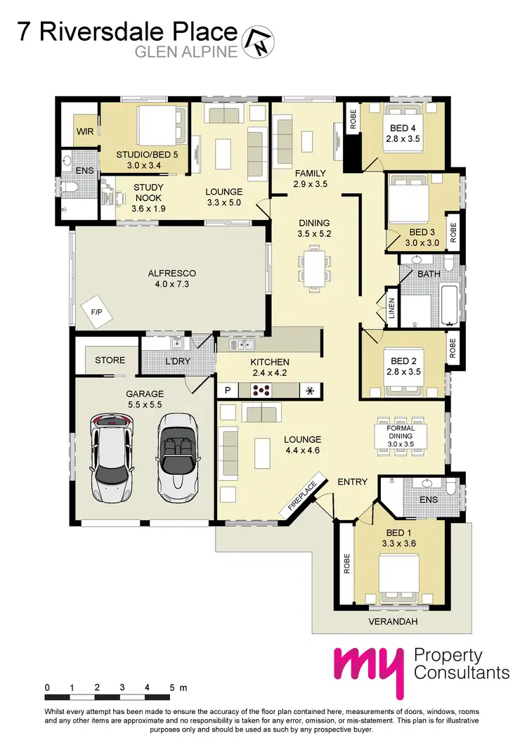 Floorplan of Homely house listing, 7 Riversdale Place, Glen Alpine NSW 2560