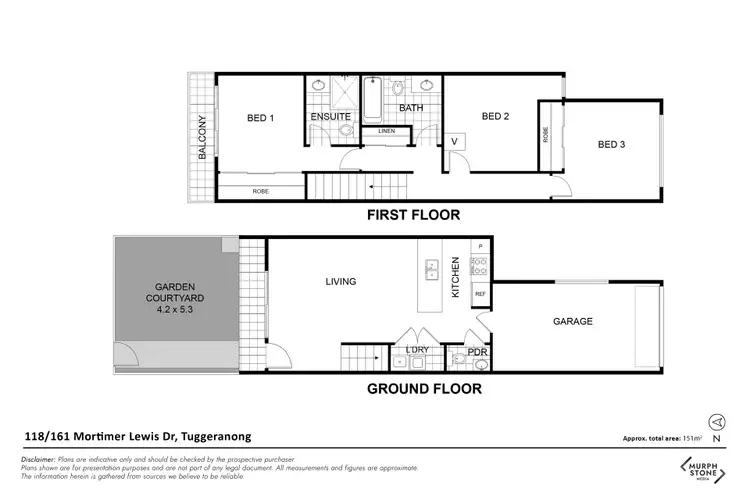 Floorplan of Homely townhouse listing, 118/161 Mortimer Lewis Drive, Greenway ACT 2900