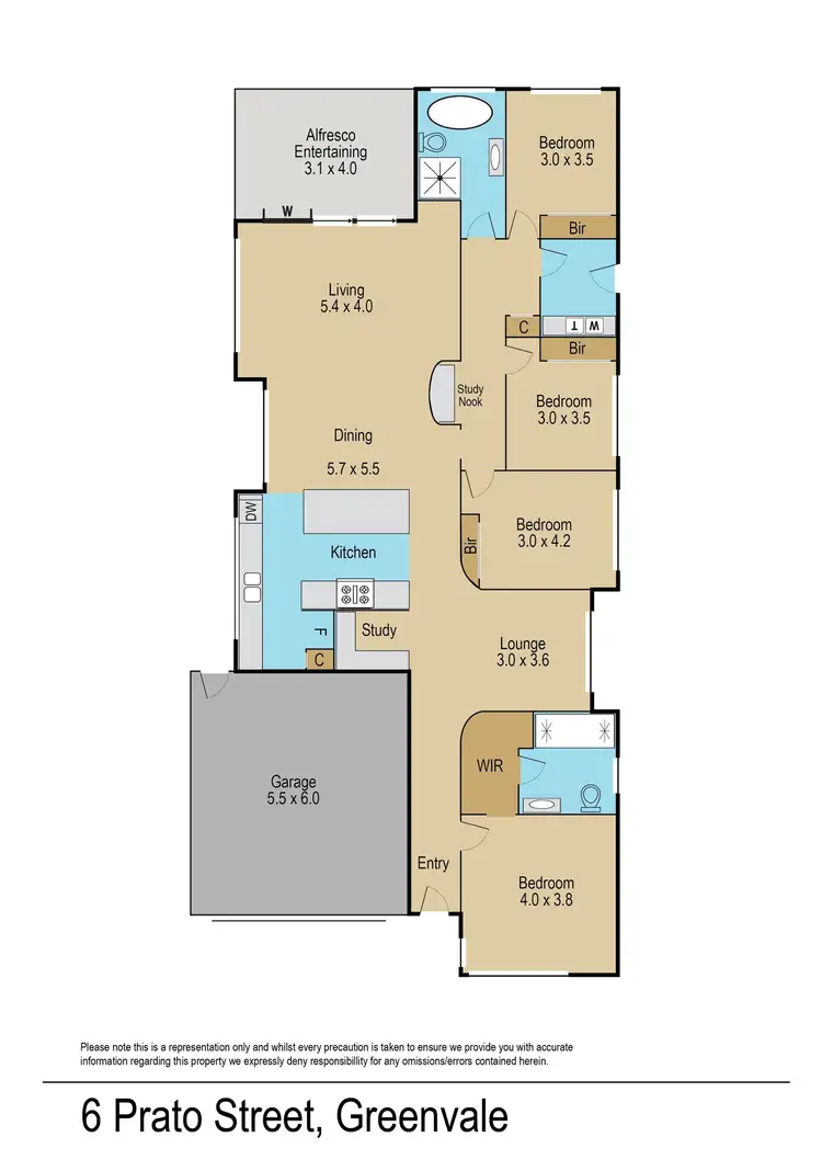 Floorplan of Homely house listing, 6 Prato Street, Greenvale VIC 3059