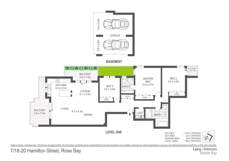 Floorplan of Homely apartment listing, Apartment 7 'Tuscany' 18-20 Hamilton Street, Rose Bay NSW 2029