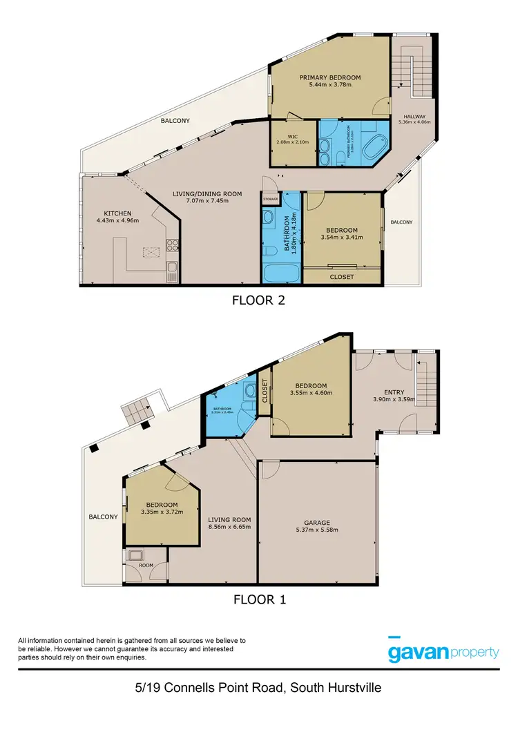 Floorplan of Homely townhouse listing, 5/19 Connells Point Road, South Hurstville NSW 2221