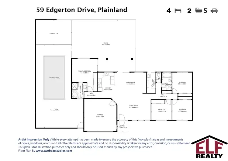 Floorplan of Homely house listing, 59 Edgerton Drive, Plainland QLD 4341