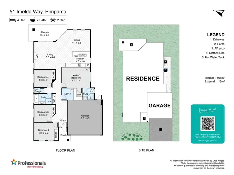 Floorplan of Homely house listing, 51 Imelda Way, Pimpama QLD 4209