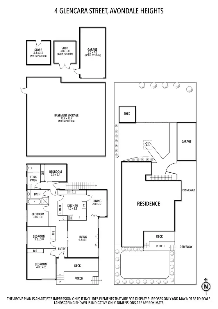 Floorplan of Homely house listing, 4 Glencara Street, Avondale Heights VIC 3034