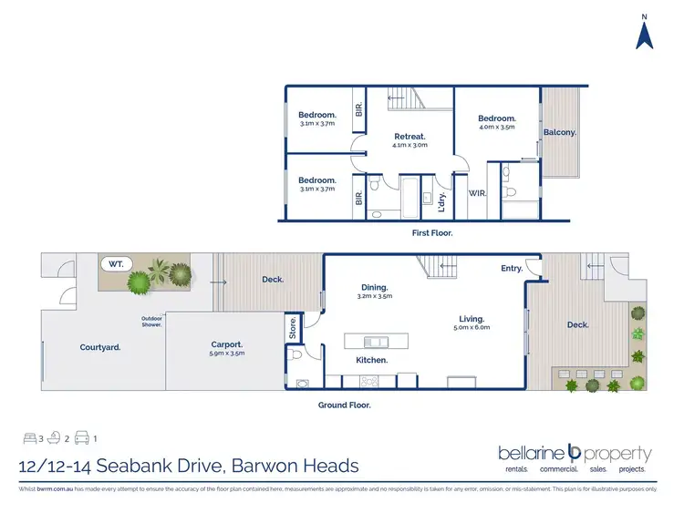 Floorplan of Homely townhouse listing, 12/12-14 Seabank Drive, Barwon Heads VIC 3227