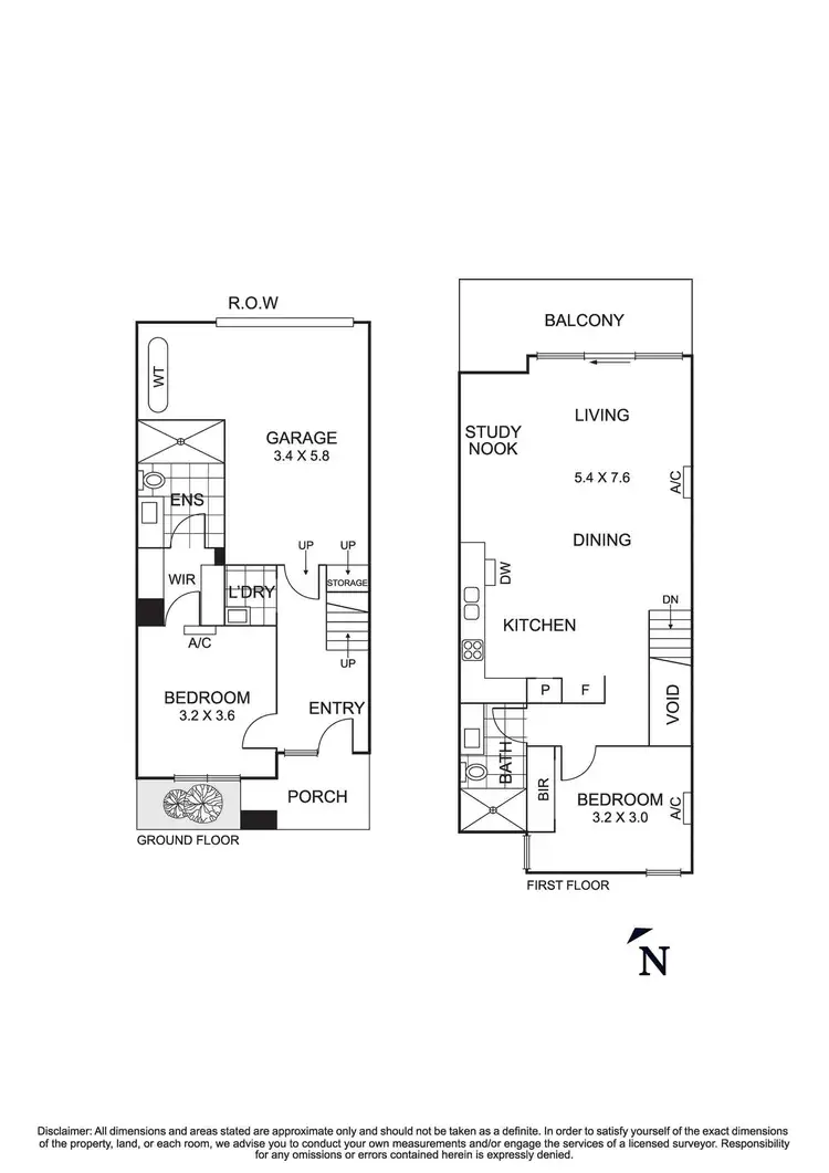 Floorplan of Homely townhouse listing, 3/13 Washington Street, Essendon VIC 3040