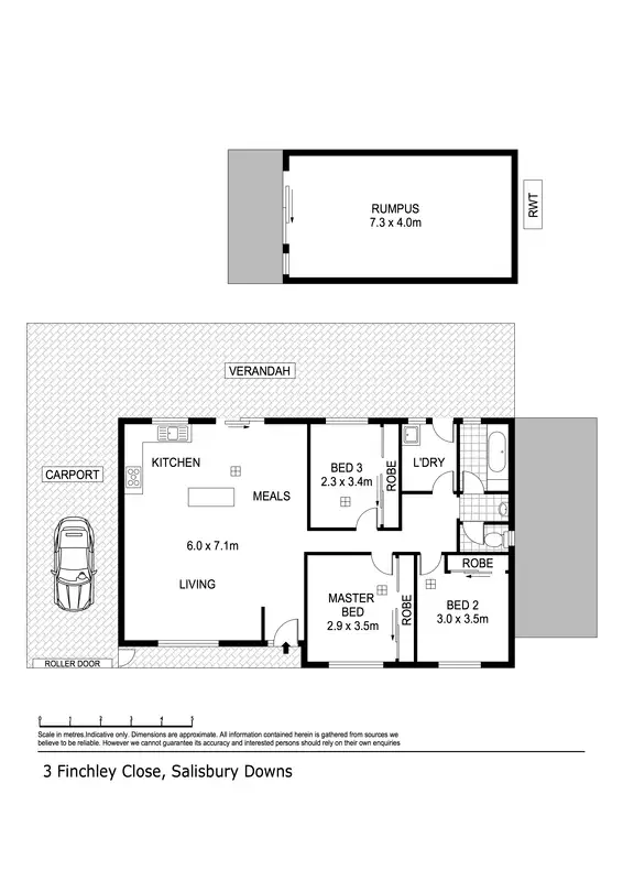 Floorplan of Homely house listing, 3 Finchley Close, Salisbury Downs SA 5108