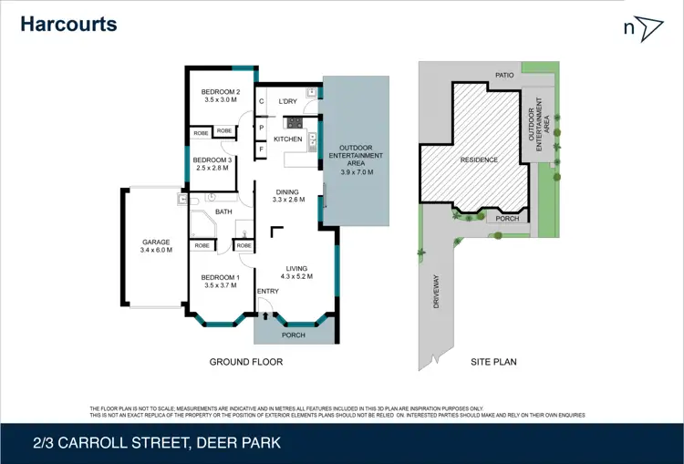 Floorplan of Homely unit listing, 2/3 Carroll Street, Deer Park VIC 3023