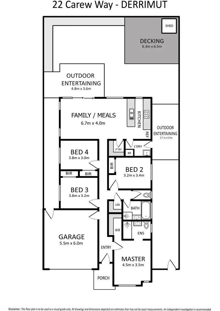 Floorplan of Homely house listing, 22 Carew Way, Derrimut VIC 3026