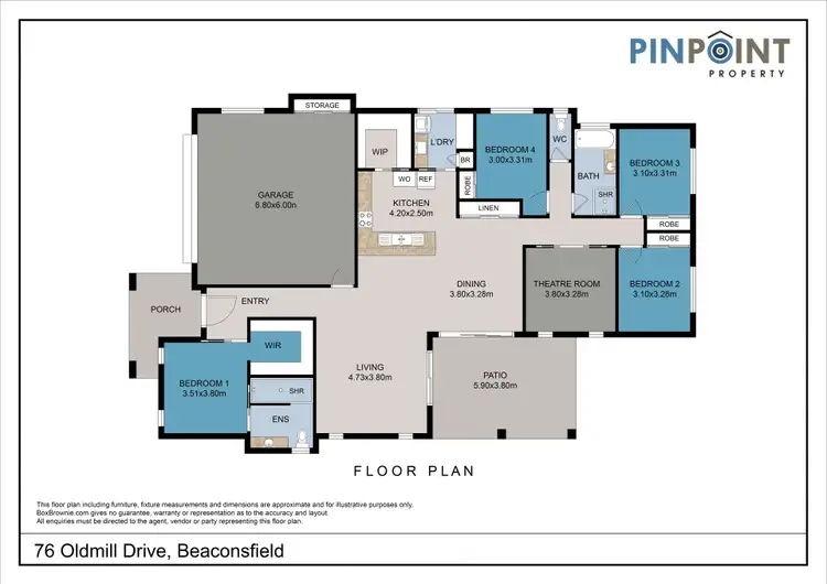 Floorplan of Homely house listing, 76 Oldmill Drive, Beaconsfield QLD 4740