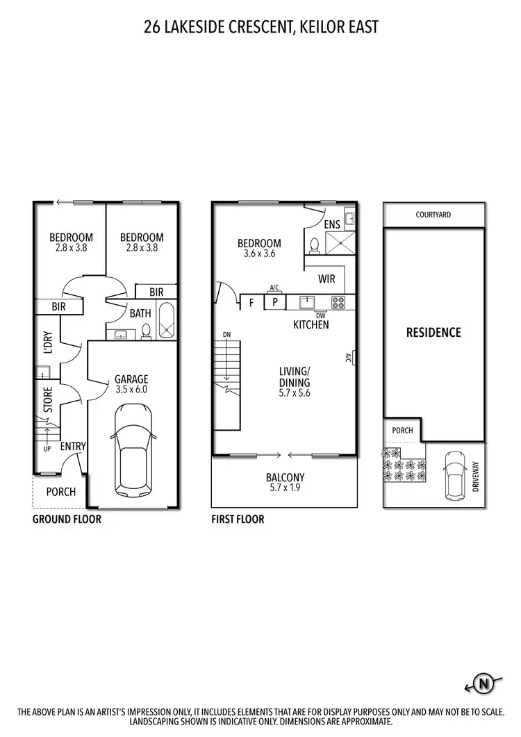 Floorplan of Homely townhouse listing, 26 Lakeside Crescent, Keilor East VIC 3033