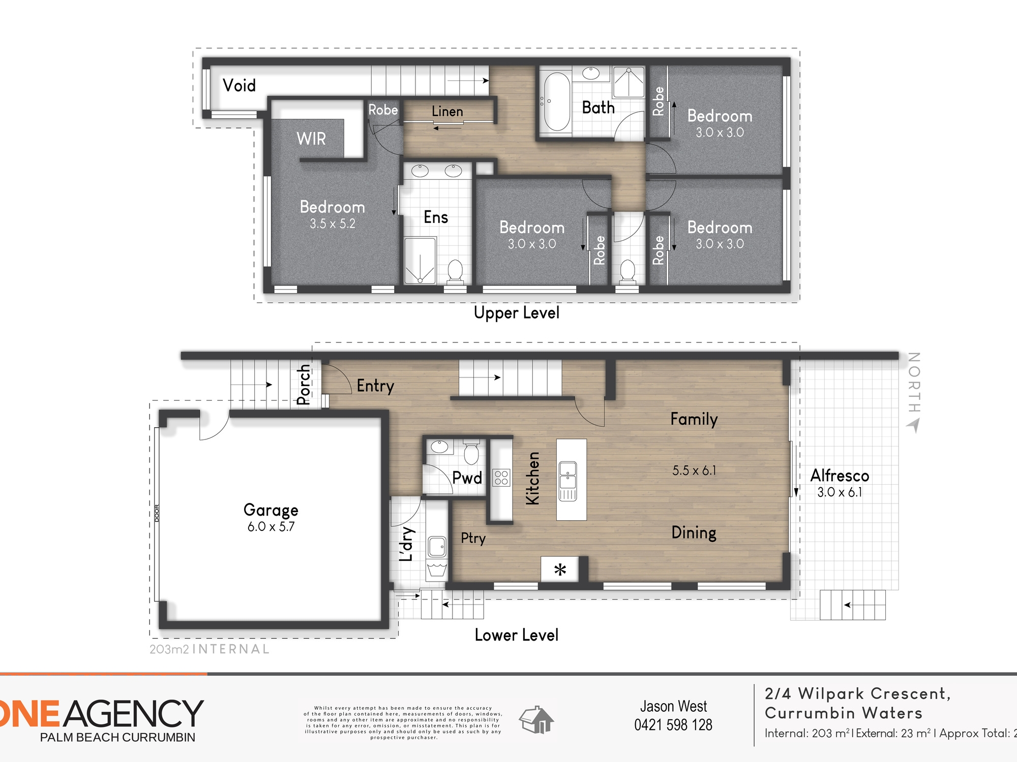 Floorplan of Homely semi-detached listing, 4 Wilpark Cres, Currumbin Waters QLD 4223