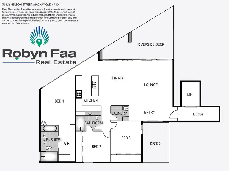 Floorplan of Homely unit listing, 701/2 Nelson Street, Mackay QLD 4740
