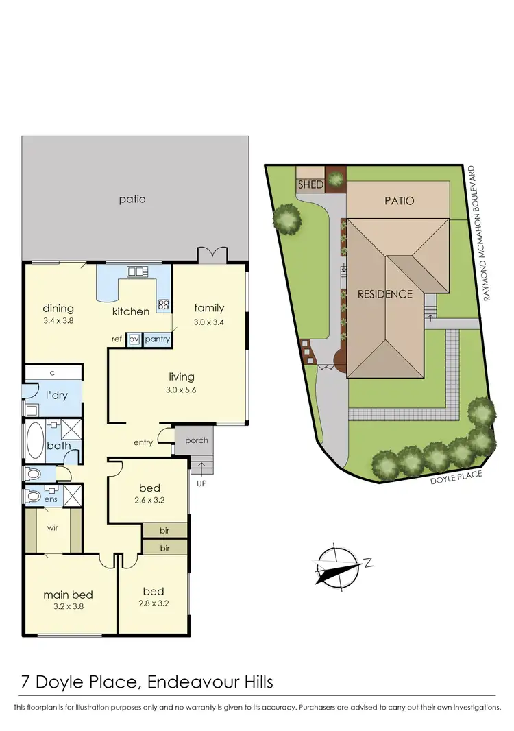 Floorplan of Homely house listing, 7 Doyle Place, Endeavour Hills VIC 3802