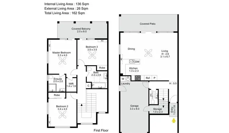 Floorplan of Homely townhouse listing, 15/16 Park Street, Hawthorne QLD 4171