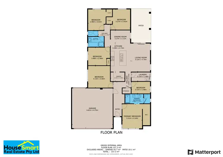 Floorplan of Homely house listing, 3 Netherton Way, Aveley WA 6069
