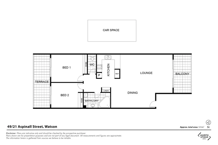 Floorplan of Homely apartment listing, 49/21 Aspinall Street, Watson ACT 2602