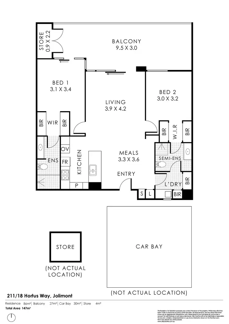 Floorplan of Homely apartment listing, 211/18 Hortus Way, Jolimont WA 6014