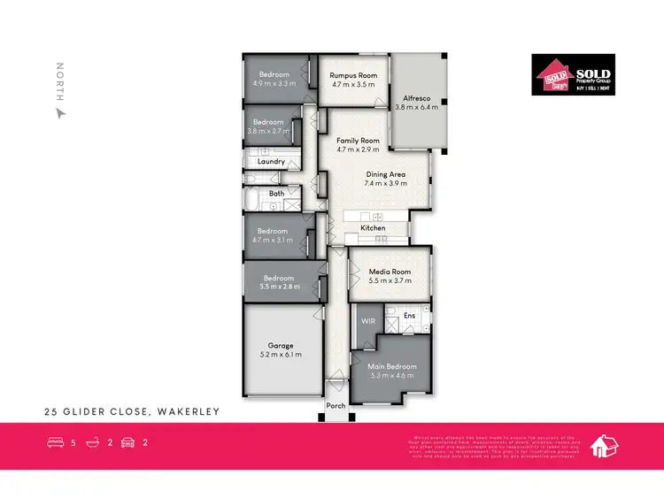 Floorplan of Homely house listing, 25 Glider Close, Wakerley QLD 4154