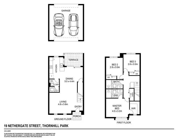 Floorplan of Homely townhouse listing, 19 Nethergate Street, Thornhill Park VIC 3335