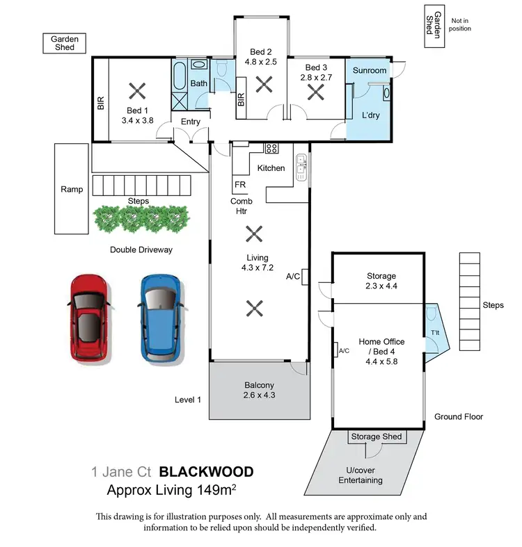 Floorplan of Homely house listing, 1 Jane Court, Blackwood SA 5051