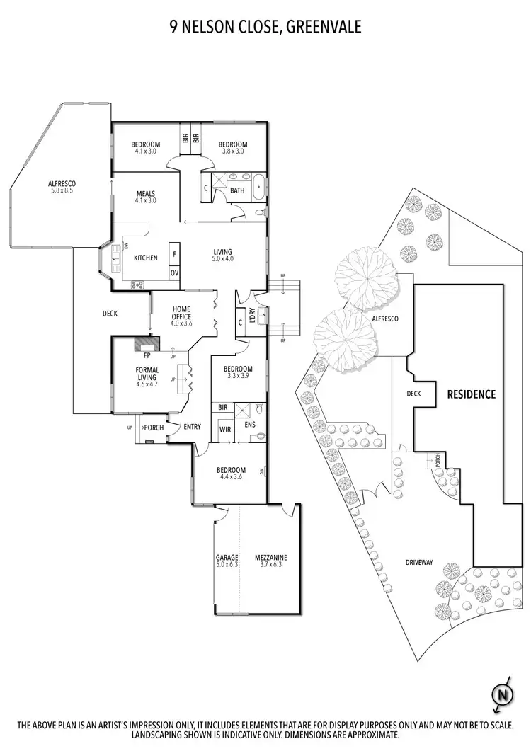 Floorplan of Homely house listing, 9 Nelson Close, Greenvale VIC 3059