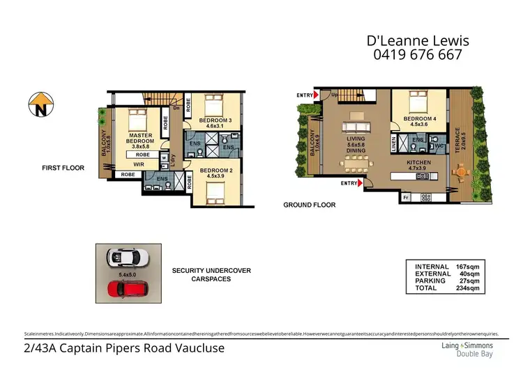 Floorplan of Homely apartment listing, Residence 2 "Amara", 43a Captain Pipers Road, Vaucluse NSW 2030