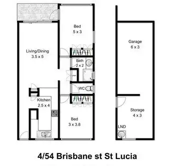 Floorplan of Homely apartment listing, 4/54 Brisbane Street, St Lucia QLD 4067