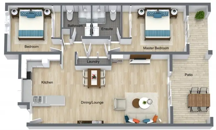 Floorplan of Homely apartment listing, 2/199 Kamerunga Road, Freshwater QLD 4870
