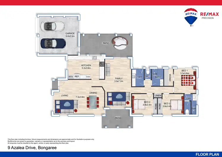 Floorplan of Homely house listing, 9 Azalea Drive, Bongaree QLD 4507