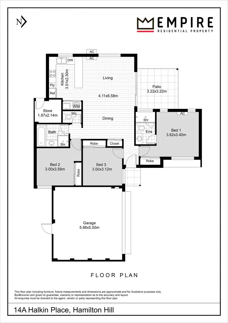 Floorplan of Homely house listing, 14A Halkin Place, Hamilton Hill WA 6163