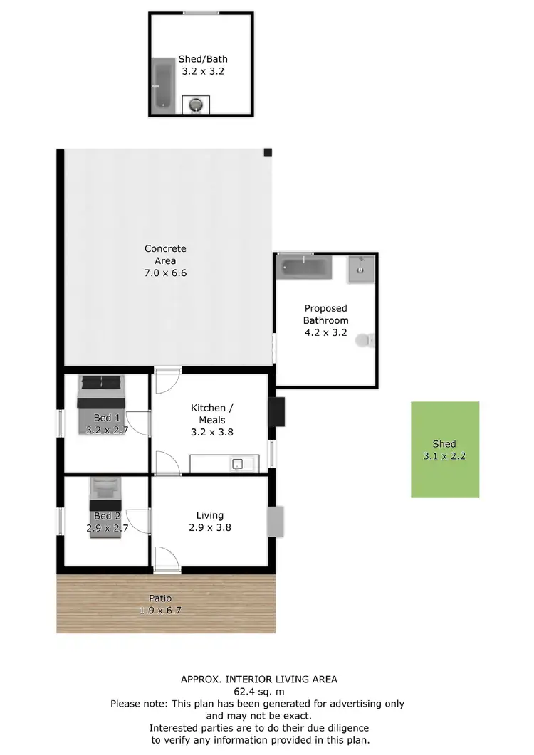 Floorplan of Homely rural property listing, 173 Kirkham Street, Lowesdale NSW 2646