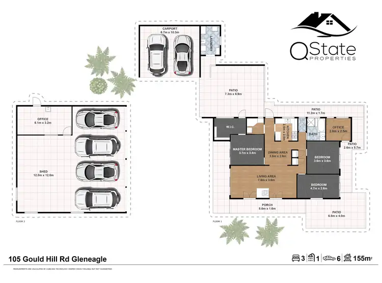 Floorplan of Homely rural property listing, 105 Gould Hill Road, Gleneagle QLD 4285
