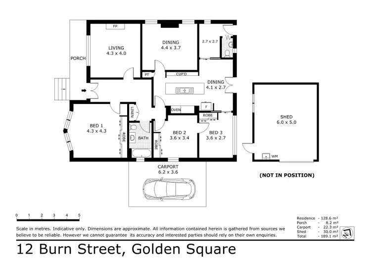 Floorplan of Homely house listing, 12 Burn Street, Golden Square VIC 3555