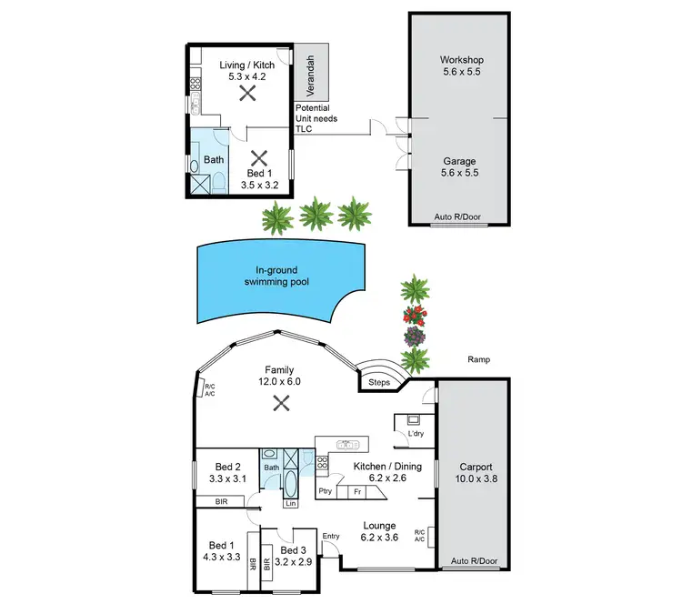 Floorplan of Homely house listing, 7 Haskard Road, Morphett Vale SA 5162