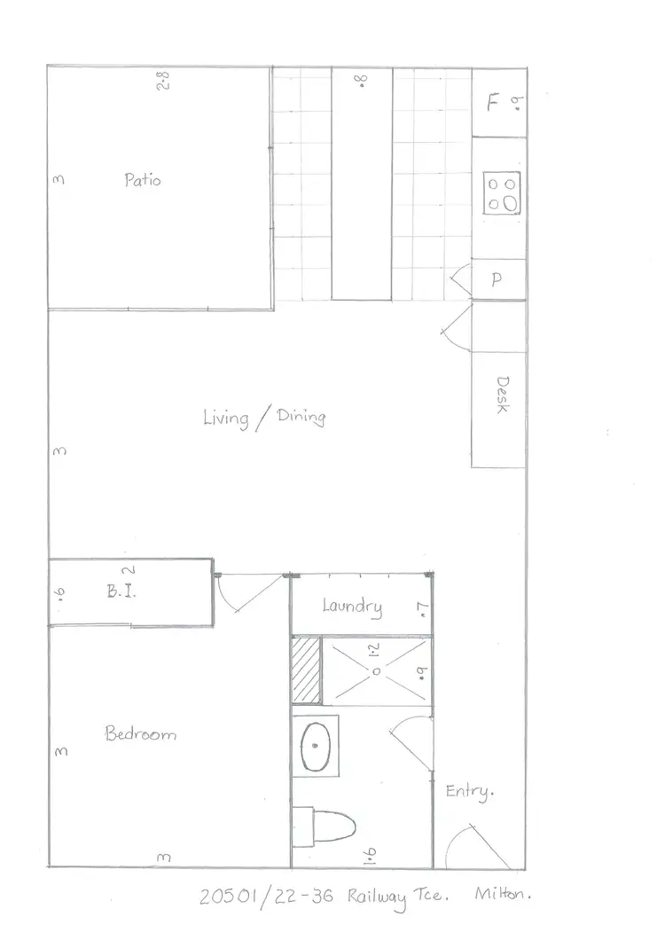 Floorplan of Homely unit listing, 20501/22-36 Railway Terrace, Milton QLD 4064