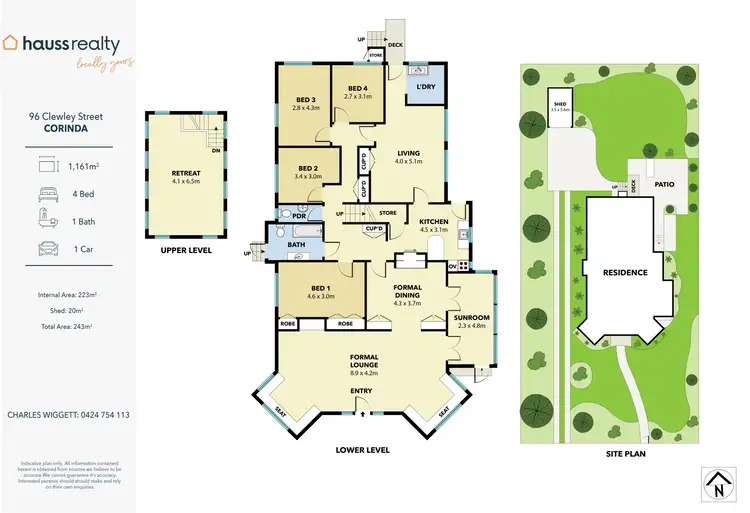 Floorplan of Homely house listing, 96 Clewley Street, Corinda QLD 4075