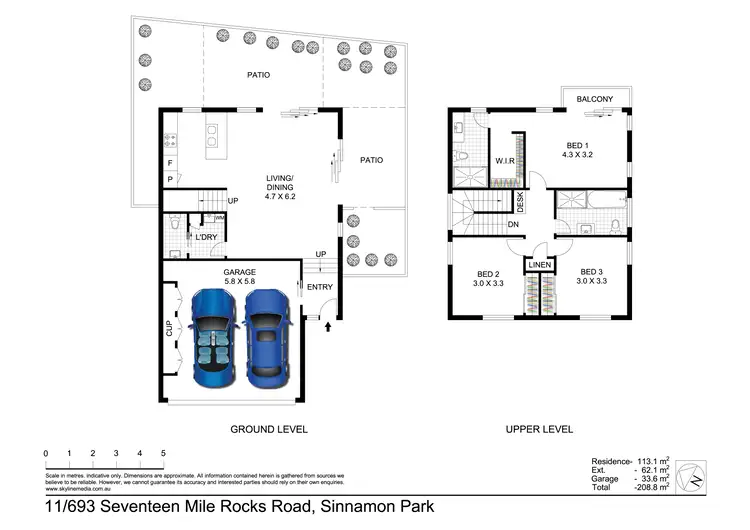 Floorplan of Homely townhouse listing, 11/693 Seventeen Mile Rocks Road, Sinnamon Park QLD 4073