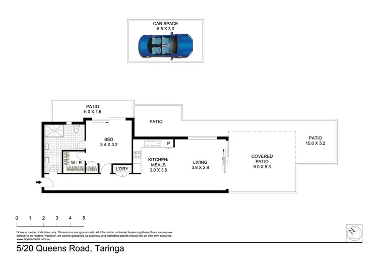 Floorplan of Homely apartment listing, 5/20 Queens Road, Taringa QLD 4068