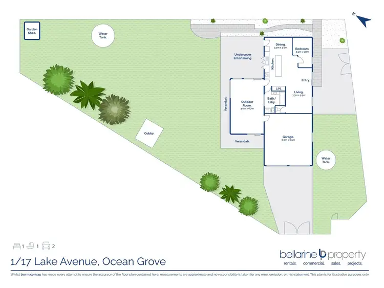 Floorplan of Homely house listing, 1/17 Lake Avenue, Ocean Grove VIC 3226
