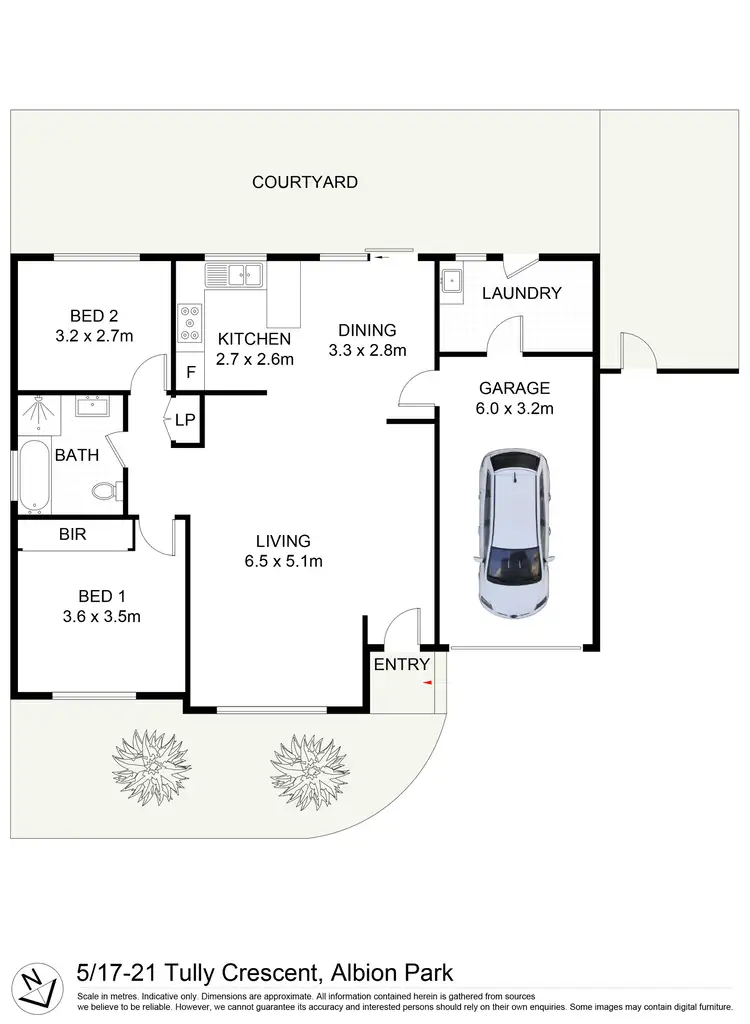 Floorplan of Homely villa listing, 5/17-21 Tully Crescent, Albion Park NSW 2527