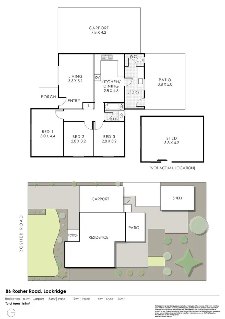 Floorplan of Homely house listing, 86 Rosher Road, Lockridge WA 6054