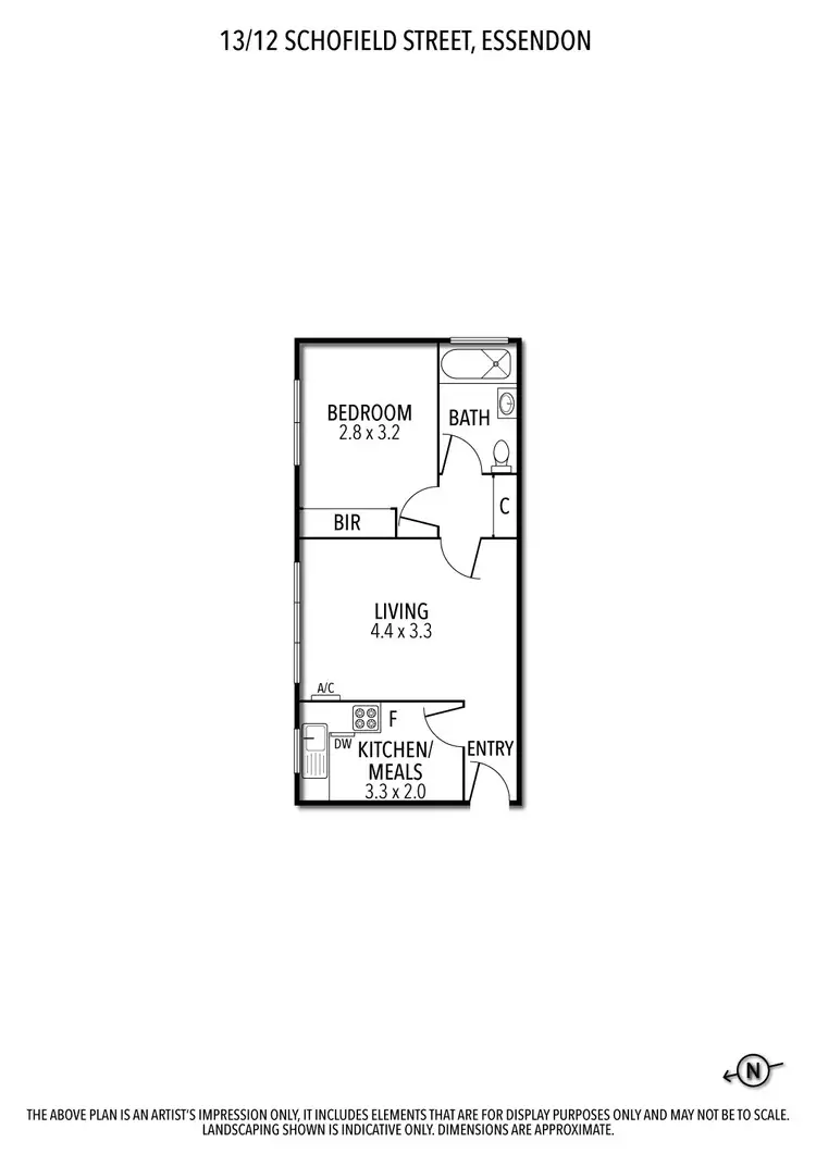 Floorplan of Homely flat listing, 13/12 Schofield Street, Essendon VIC 3040