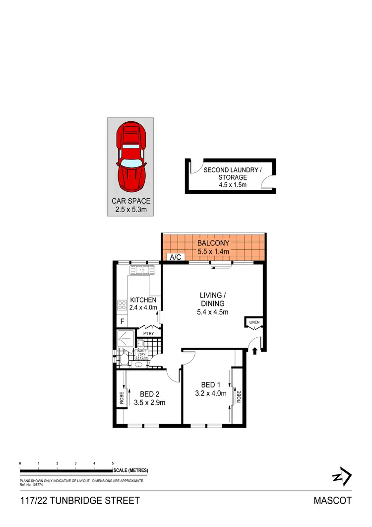 Floorplan of Homely apartment listing, 117/22 Tunbridge Street, Mascot NSW 2020